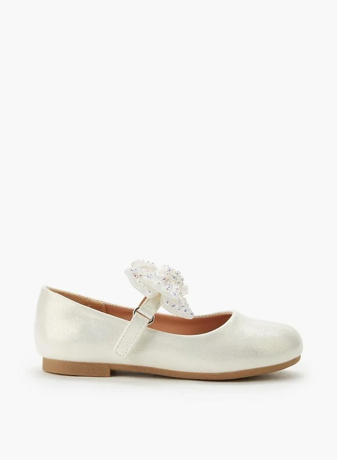 JUNIORS Girls Hook And Loop Ballerina Shoes